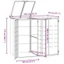 Cobertizo de 2 contenedores de basura acero gris 138x79x117 cm de , Soportes para contenedores de residuos - Ref: Foro24-3279...