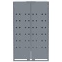 Cobertizo de 6 contenedores de basura acero gris 414x79x117 cm de , Soportes para contenedores de residuos - Ref: Foro24-3279...