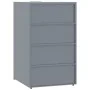 Cobertizo de contenedor de basura acero gris 69x79x117 cm de , Soportes para contenedores de residuos - Ref: Foro24-4008428, ...