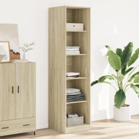 Armario de madera contrachapada color roble 50x50x200 cm de , Armarios roperos - Ref: Foro24-3307713, Precio: 142,57 €, Descu...