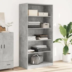 Armario de madera contrachapada gris hormigón 100x50x200 cm de , Armarios roperos - Ref: Foro24-3307732, Precio: 188,47 €, De...