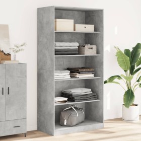 Armario de madera contrachapada gris hormigón 100x50x200 cm de , Armarios roperos - Ref: Foro24-3307732, Precio: 191,51 €, De...
