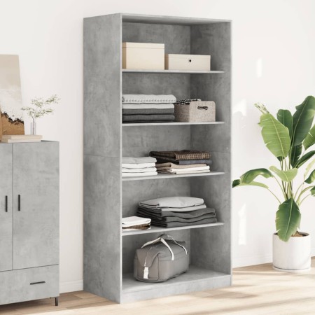 Armario de madera contrachapada gris hormigón 100x50x200 cm de , Armarios roperos - Ref: Foro24-3307732, Precio: 191,51 €, De...