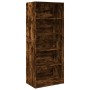 Armario madera de ingeniería color roble ahumado 80x50x200 cm de , Armarios roperos - Ref: Foro24-3307724, Precio: 131,36 €, ...