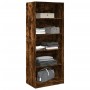 Armario madera de ingeniería color roble ahumado 80x50x200 cm de , Armarios roperos - Ref: Foro24-3307724, Precio: 131,36 €, ...
