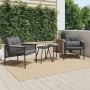 Juego de muebles de jardín con cojines 4 piezas acero negro de , Conjuntos de jardín - Ref: Foro24-4009302, Precio: 288,29 €,...