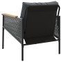 Juego de muebles de jardín con cojines 4 piezas acero negro de , Conjuntos de jardín - Ref: Foro24-4009302, Precio: 288,29 €,...