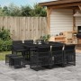 Set de comedor jardín 11 pzas con cojines ratán sintético negro de , Conjuntos de jardín - Ref: Foro24-3210787, Precio: 467,5...
