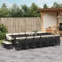 Set de muebles jardín 17 pzas con cojines ratán sintético negro de , Conjuntos de jardín - Ref: Foro24-3210822, Precio: 897,2...
