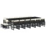 Set de muebles jardín 17 pzas con cojines ratán sintético negro de , Conjuntos de jardín - Ref: Foro24-3210822, Precio: 897,2...