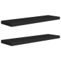 Estantes flotantes de pared 2 uds MDF negro 90x23,5x3,8 cm en Estanterías | Comprar online en Foru.es