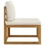 Garden furniture 3 pcs cream cushions solid acacia wood by vidaXL, Modular outdoor sofas - Ref: Foro24-311855, Price: 268,92 ...