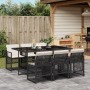 Set de comedor de jardín 7 pzas y cojines ratán sintético negro de , Conjuntos de jardín - Ref: Foro24-3210726, Precio: 390,3...