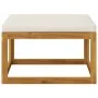 Garden furniture 3 pcs cream cushions solid acacia wood by vidaXL, Modular outdoor sofas - Ref: Foro24-311855, Price: 268,92 ...