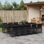 Set de comedor jardín 11 pzas con cojines ratán sintético negro de , Conjuntos de jardín - Ref: Foro24-3210751, Precio: 681,7...