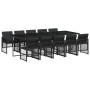 Set de comedor jardín 11 pzas con cojines ratán sintético negro de , Conjuntos de jardín - Ref: Foro24-3210751, Precio: 681,7...