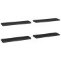 Estantes flotantes de pared 4 uds MDF negro 90x23,5x3,8 cm en Estanterías | Comprar online en Foru.es