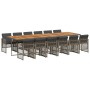 Set comedor de jardín con cojines 13 pzas ratán sintético gris de , Conjuntos de jardín - Ref: Foro24-3210770, Precio: 1,00 €...