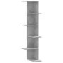 Estantería pared esquina madera gris hormigón 36,5x36,5x140 cm de , Estantes y estanterías - Ref: Foro24-852630, Precio: 50,3...