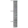 Estantería pared esquina madera gris hormigón 36,5x36,5x140 cm de , Estantes y estanterías - Ref: Foro24-852630, Precio: 50,3...
