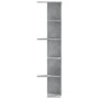 Estantería pared esquina madera gris hormigón 36,5x36,5x140 cm de , Estantes y estanterías - Ref: Foro24-852630, Precio: 47,3...
