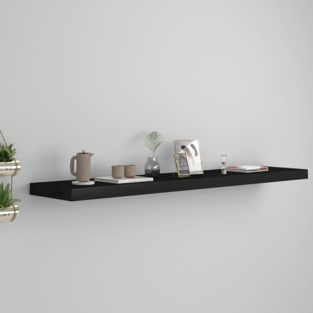 Estante flotante de pared MDF negro 120x23,5x3,8 cm en Estanterías | Comprar online en Foru.es