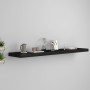 Estante flotante de pared MDF negro 120x23,5x3,8 cm en Estanterías | Comprar online en Foru.es