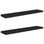Estantes flotantes de pared 2 uds MDF negro 120x23,5x3,8 cm en Estanterías | Comprar online en Foru.es