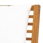 Banco de jardín 114,5 cm con cojines crema madera acacia maciza de vidaXL, Sofás modulares de exterior - Ref: Foro24-311836, ...