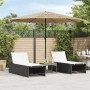 Sombrilla de jardín con LEDs poste acero marrón 324x324x247 cm de , Sombrillas - Ref: Foro24-4005122, Precio: 130,87 €, Descu...