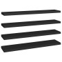 Estantes flotantes de pared 4 uds MDF negro 120x23,5x3,8cm en Estanterías | Comprar online en Foru.es
