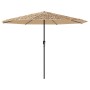 Sombrilla de jardín con LEDs poste acero marrón 324x324x247 cm de , Sombrillas - Ref: Foro24-4005122, Precio: 130,87 €, Descu...