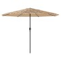 Sombrilla de jardín con LEDs poste acero marrón 324x324x247 cm de , Sombrillas - Ref: Foro24-4005122, Precio: 130,87 €, Descu...