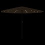 Sombrilla de jardín con LEDs poste acero marrón 324x324x247 cm de , Sombrillas - Ref: Foro24-4005122, Precio: 130,87 €, Descu...