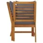 Ecksofa aus massivem Akazienholz mit dunkelgrauen Kissen von vidaXL, Modulare Sofas für den Außenbereich - Ref: Foro24-311841...