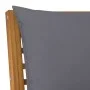 Sofá de esquina madera maciza de acacia con cojines gris oscuro de vidaXL, Sofás modulares de exterior - Ref: Foro24-311841, ...