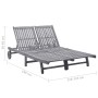 Tumbona para 2 personas madera maciza de acacia de vidaXL, Tumbonas - Ref: Foro24-311874, Precio: 326,85 €, Descuento: %