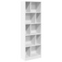 Estantería de madera de ingeniería blanca 57x28,5x174 cm de , Librerías y estanterías - Ref: Foro24-847989, Precio: 106,77 €,...