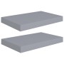 Estantes flotantes de pared 2 uds MDF gris 40x23x3,8 cm en Estanterías | Comprar online en Foru.es