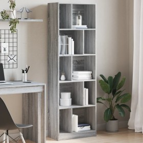 Estantería madera de ingeniería gris Sonoma 57x28,5x174 cm de , Librerías y estanterías - Ref: Foro24-847994, Precio: 80,44 €...