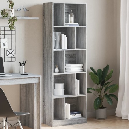 Estantería madera de ingeniería gris Sonoma 57x28,5x174 cm de , Librerías y estanterías - Ref: Foro24-847994, Precio: 80,44 €...