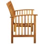 Banco de jardín con cojines 119 cm madera maciza de acacia de vidaXL, Bancos de jardín - Ref: Foro24-312132, Precio: 137,30 €...