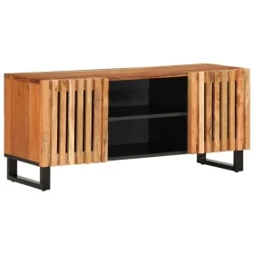 Mueble de TV madera maciza de acacia 105x34x46 cm de , Almacenamiento para CD y DVD - Ref: Foro24-377437, Precio: 114,72 €, D...