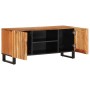 Mueble de TV madera maciza de acacia 105x34x46 cm de , Almacenamiento para CD y DVD - Ref: Foro24-377437, Precio: 116,40 €, D...