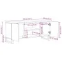 Mueble de TV madera maciza de acacia 105x34x46 cm de , Almacenamiento para CD y DVD - Ref: Foro24-377437, Precio: 114,72 €, D...