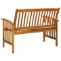 Banco de jardín con cojines 119 cm madera maciza de acacia de vidaXL, Bancos de jardín - Ref: Foro24-312132, Precio: 137,30 €...