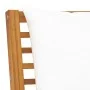 Ecksofa aus massivem Akazienholz und cremefarbene Kissen von vidaXL, Modulare Sofas für den Außenbereich - Ref: Foro24-311840...