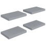 Estantes flotantes de pared 4 uds gris MDF 40x23x3,8 cm en Estanterías | Comprar online en Foru.es