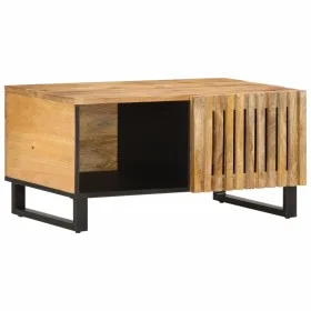 Mesa de centro de madera maciza de mango rugosa 80x51x40 cm by , Coffee table - Ref: Foro24-377456, Price: 77,23 €, Discount: %