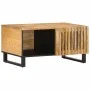 Mesa de centro de madera maciza de mango rugosa 80x51x40 cm by , Coffee table - Ref: Foro24-377456, Price: 77,23 €, Discount: %
